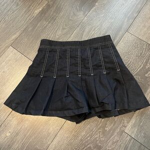 ZARA Blue Pleated Denim Skirt